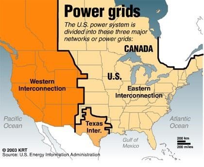 US power grid map