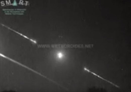 meteor fireball over Spain