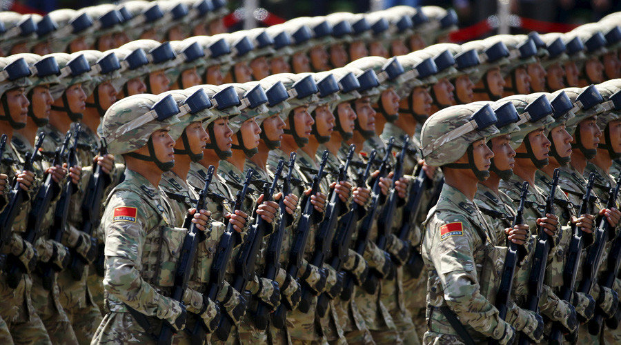 Click to enlarge Soldiers of China's People's Liberation Army