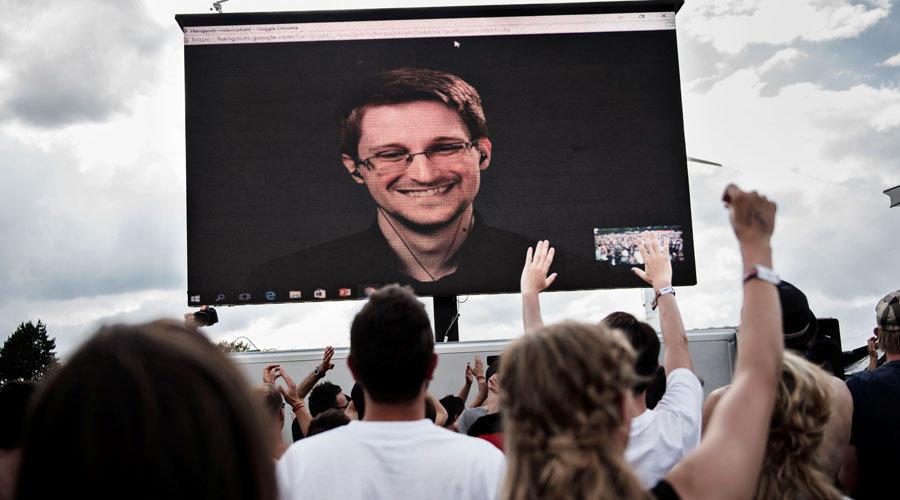 Click to enlarge American whistleblower Edward Snowden
