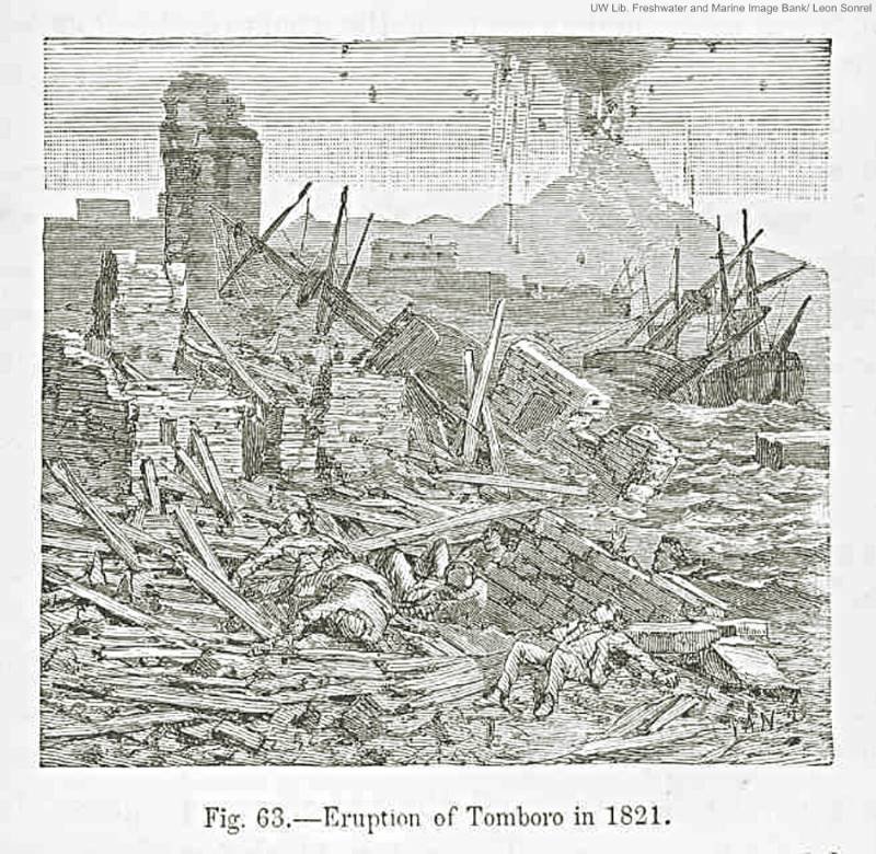 climate change eruption Mount Tambora