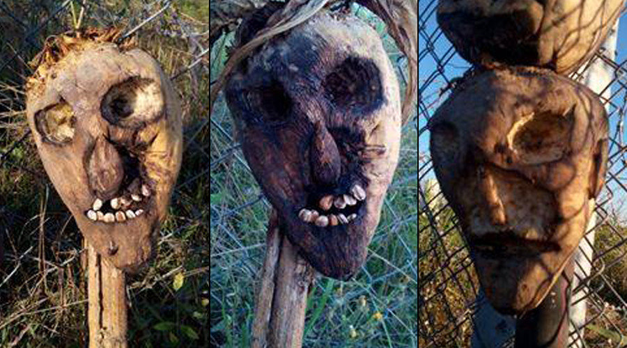 scarecrows hungary refugees
