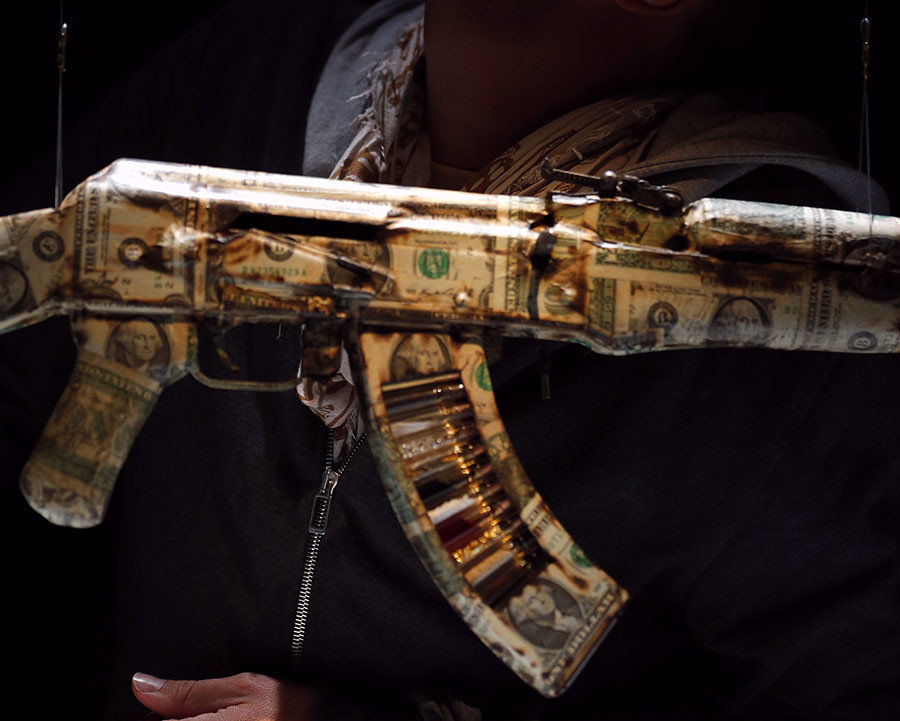 Click to enlarge ak-47 art project