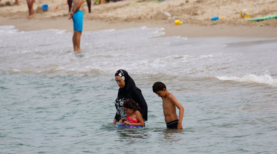 Woman in burkini