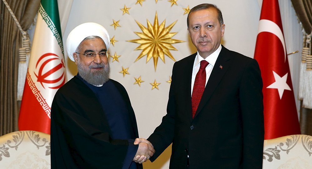 Click to enlarge Hassen Rouhani and Recep Tayyip Erdogan
