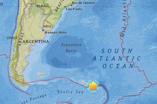 SHAKEN: The quake's epicentre hit the British islands of South Georgia 