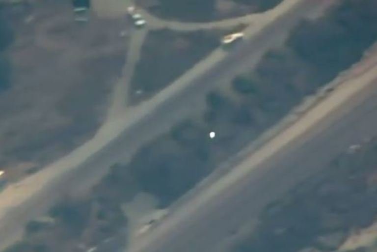 orb-like ufo over Blue Cut fire
