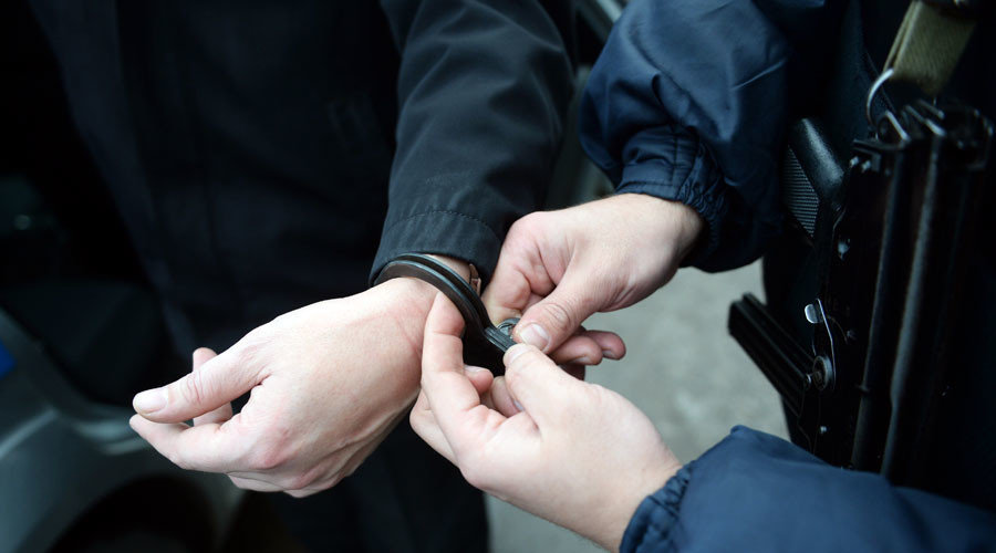 man handcuffed