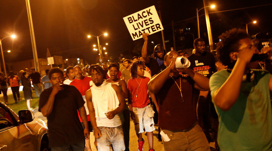 Protestors march in Milwaukee, WI