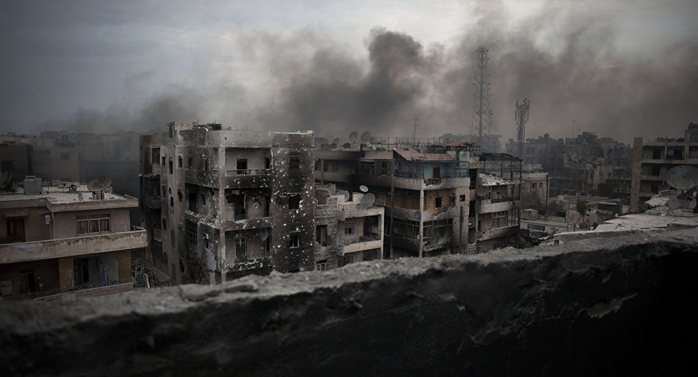 Damage in Aleppo, Syria