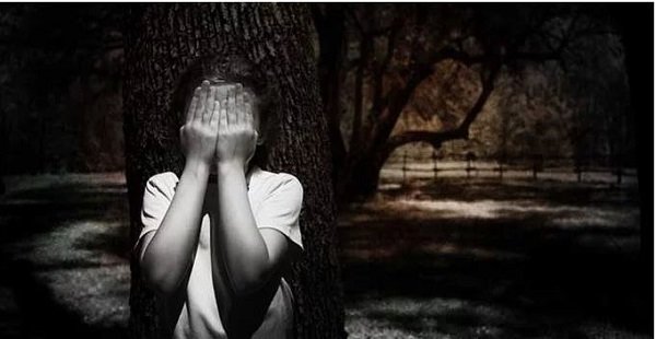 hiding face