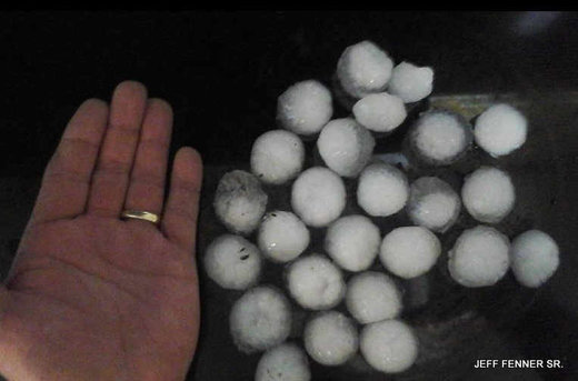Giant hail in Great Falls