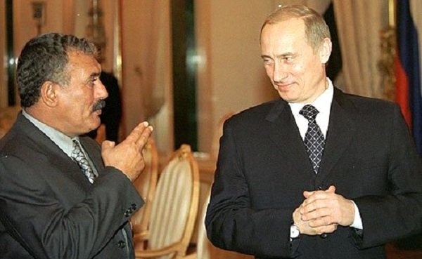 President Putin and former Yemen president Ali Saleh, in 2002