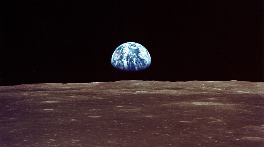 View of Earth from moon
