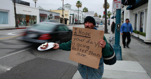 man with sign