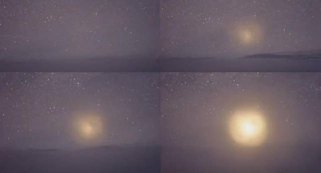Click to enlarge Bright flash over the Pacific