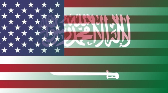saudi Arabia US flags