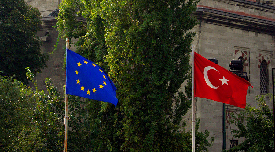 Turkey and EU flags