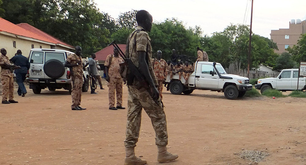 South Sudan policemen