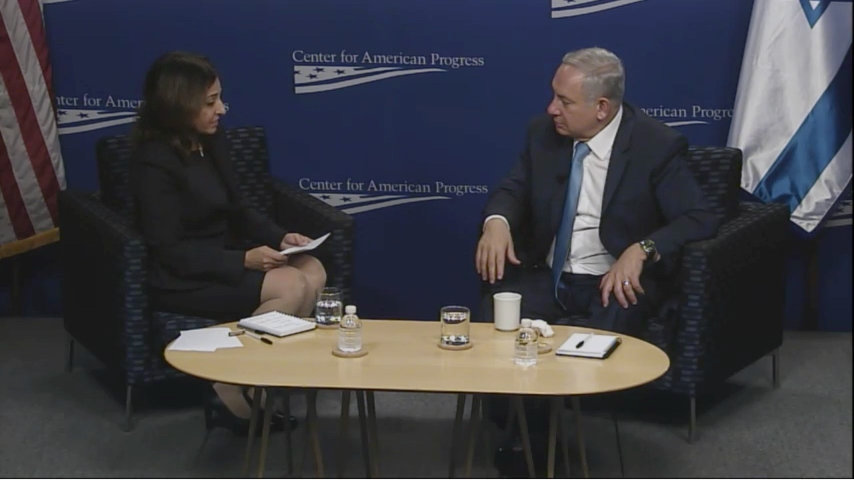 Neera Tanden and Netanyahu at Center for American Progress