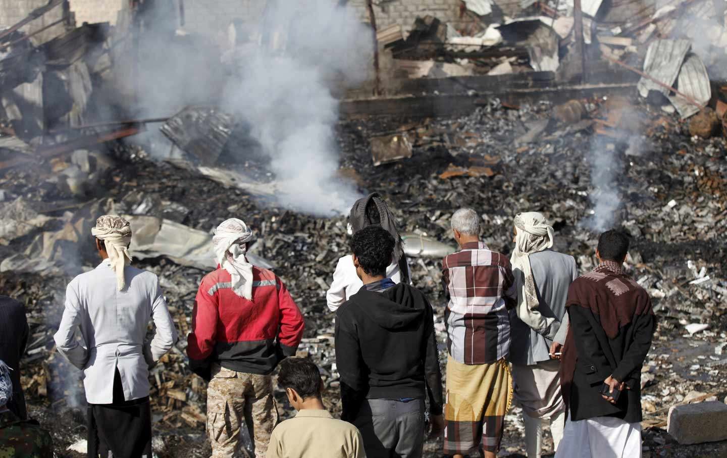 Click to enlarge Saudi airstrike in Yemen