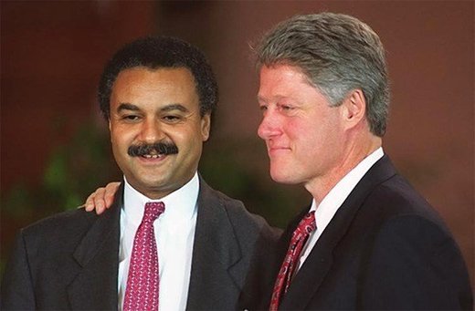 Click to enlarge Ron Brown and Bill Clinton