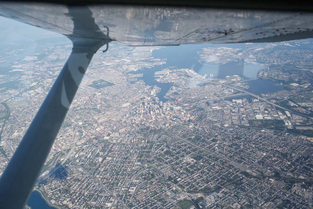 Aerial view of Baltimore