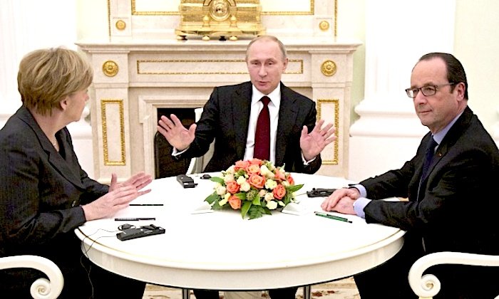 Merkel, Putin, Hollande