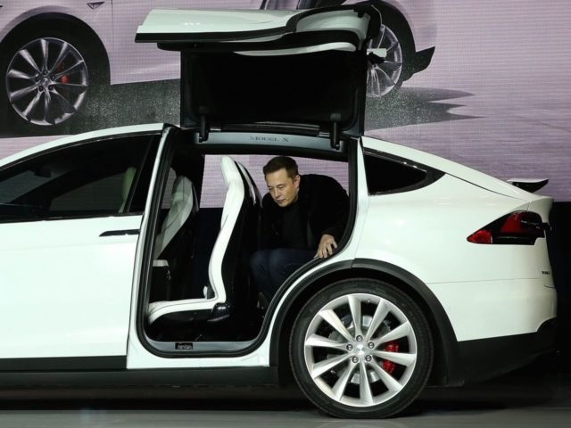 Elon Musx in Tesla X