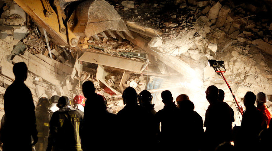 Italy earthquake rescue operation
