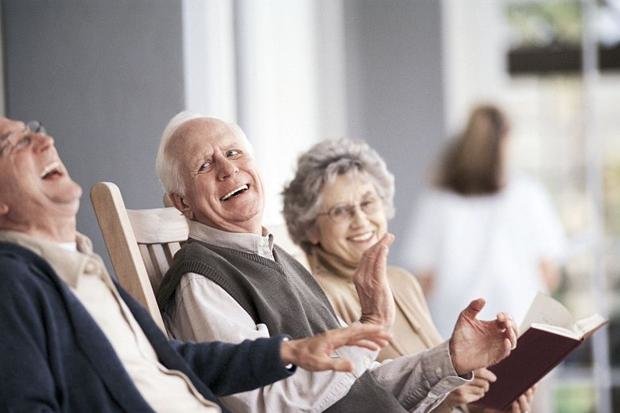 happy elderly, aging mental health