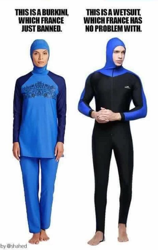 Click to enlarge burkini wetsuit France islamophobia