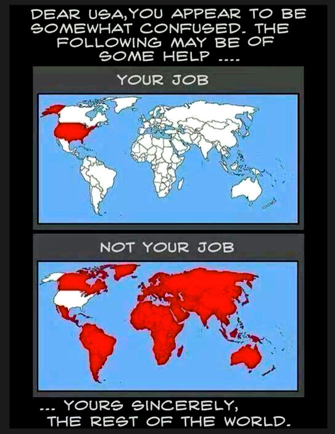 meme: Dear USA your job not your job