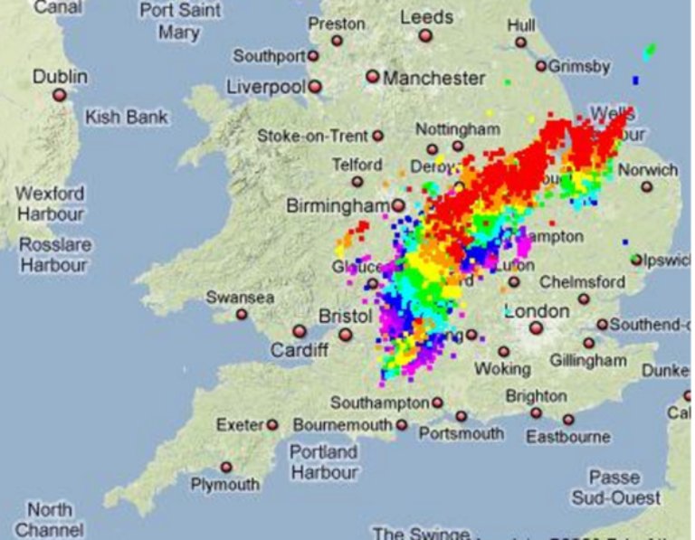 UK lightning storm