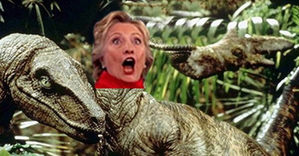 hillary clinton velociraptor