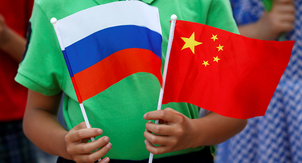 china russia flags