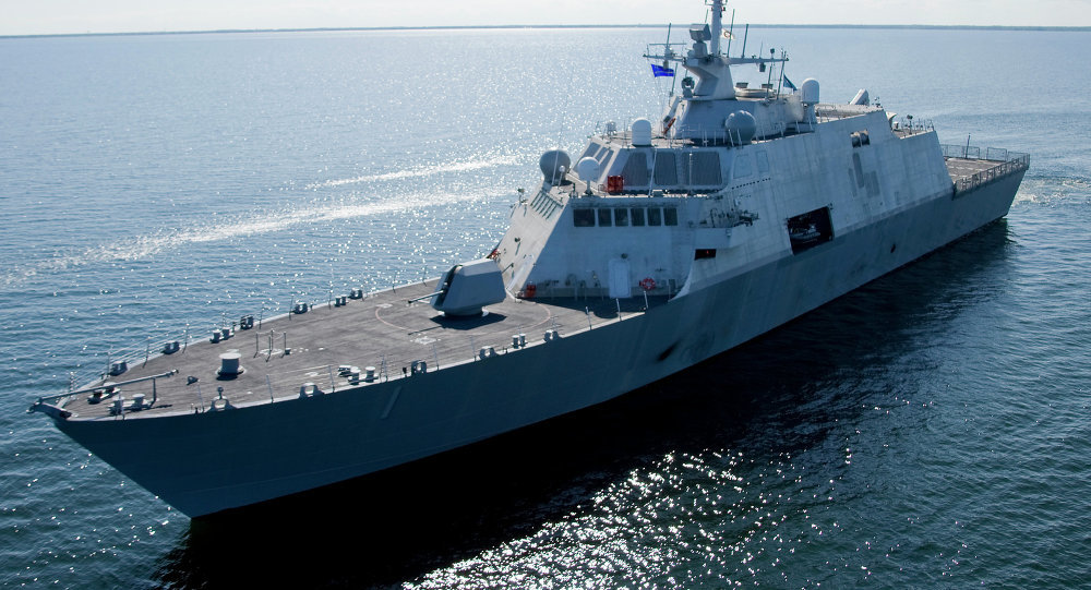 Click to enlarge US littoral combat ship USS Freedom