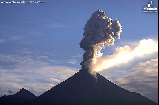 Colima volcano eruption