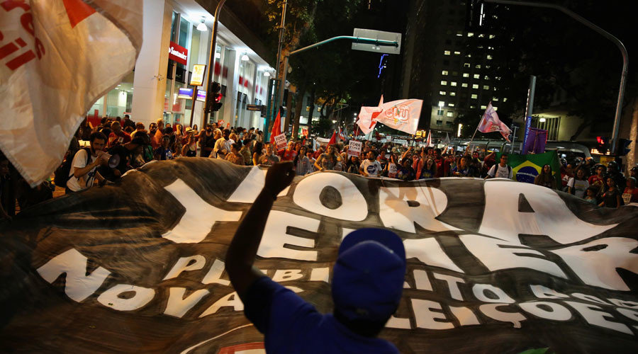 Click to enlarge Rio de Janeiro Brazil protesters Rousseff coup