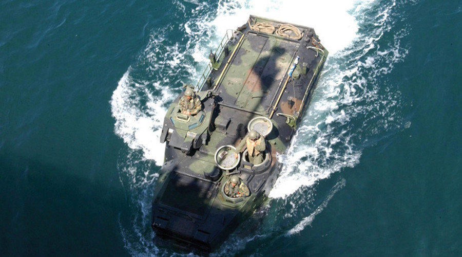 British AAV7 amphibious assault craft