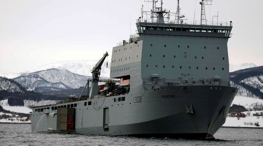 british ship mounts bay