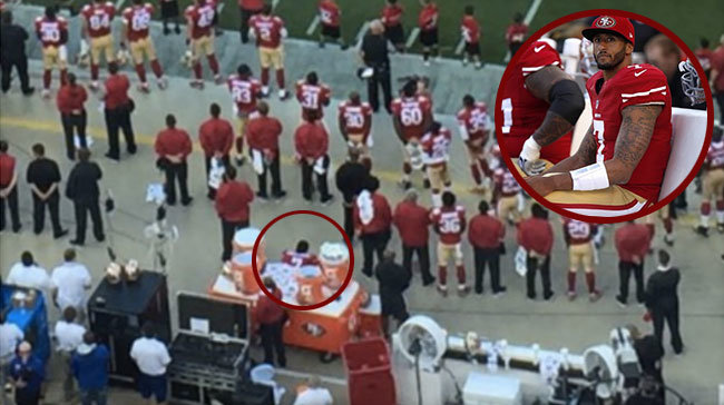 kaepernick sitting anthem
