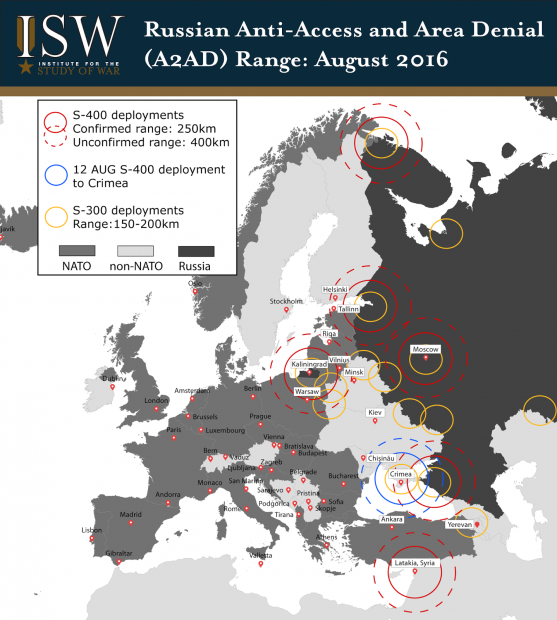 Russian missle deployments map