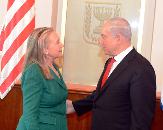 Click to enlarge Hillary Clinton Benjamin Netanyahu