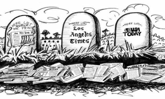The death of newspapers
