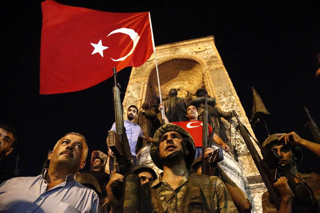 Turkey coup protestors