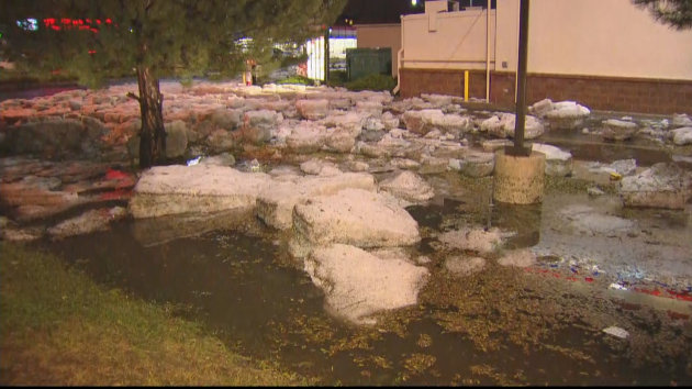 Hail at 72nd and Pecos in Adams County