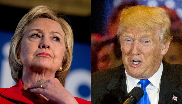 Clinton and Trump