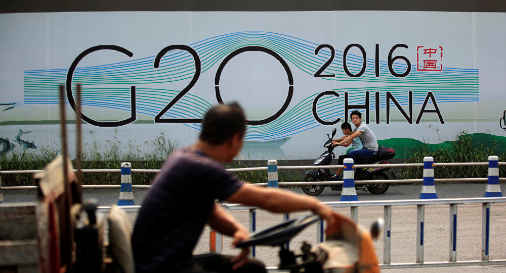 Click to enlarge G20 Summit billboard