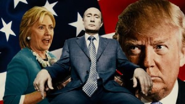 Image of Clinton, Putin and Trump